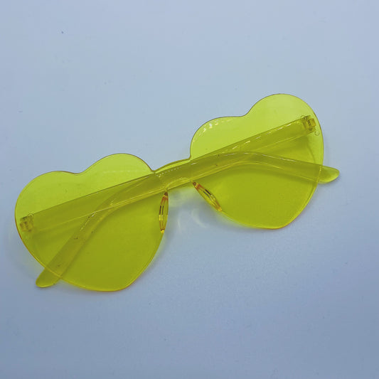 Yellow Heart Glasses