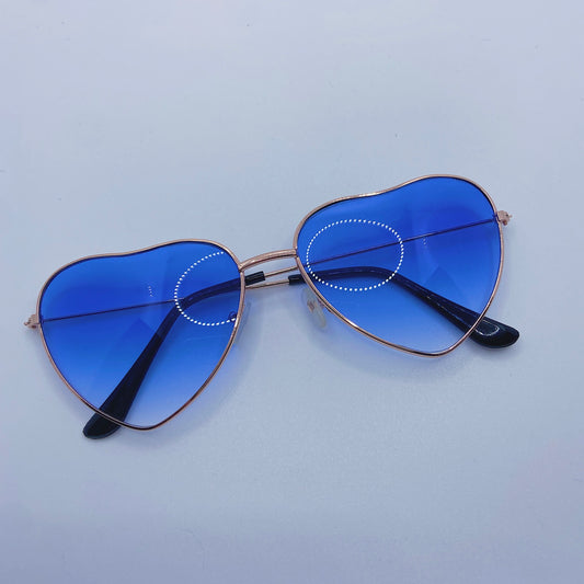 Blue Gradient Heart Glasses