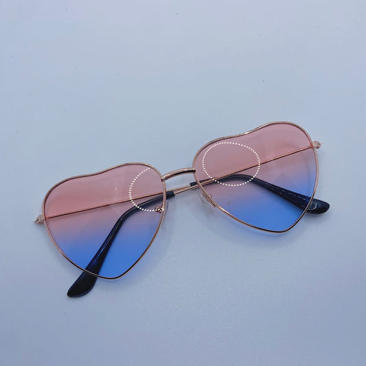 Pink/Blue Gradient Heart Glasses