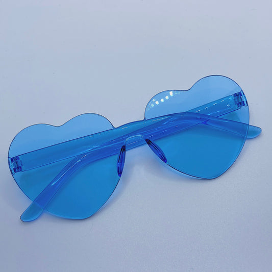 Blue Heart Glasses