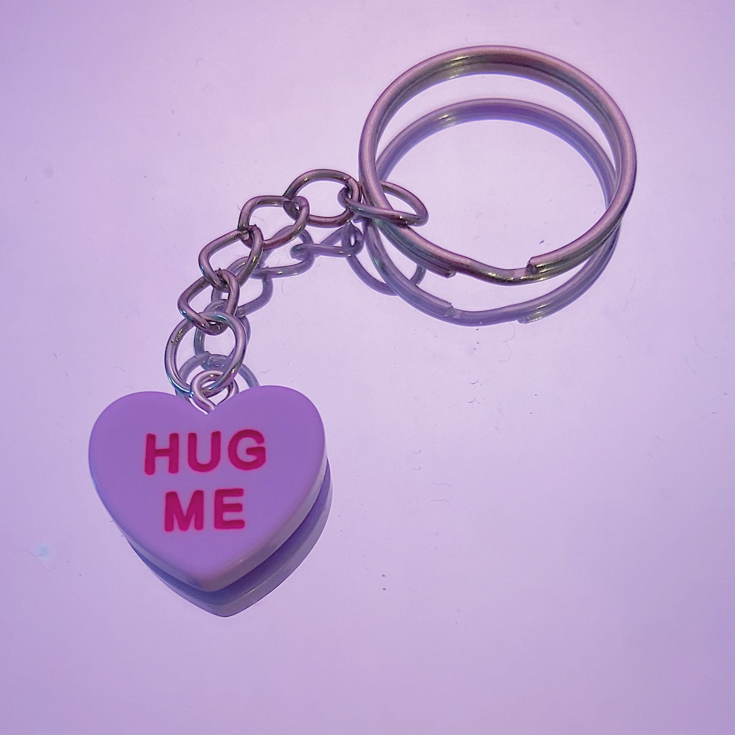 Purple Hug Me Keychain