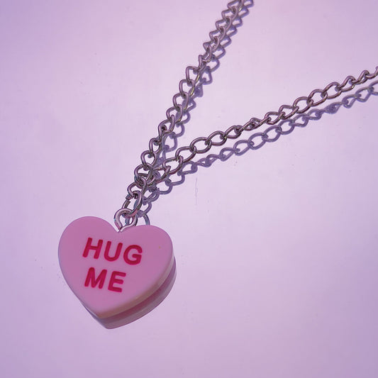 Pink Hug Me Necklace