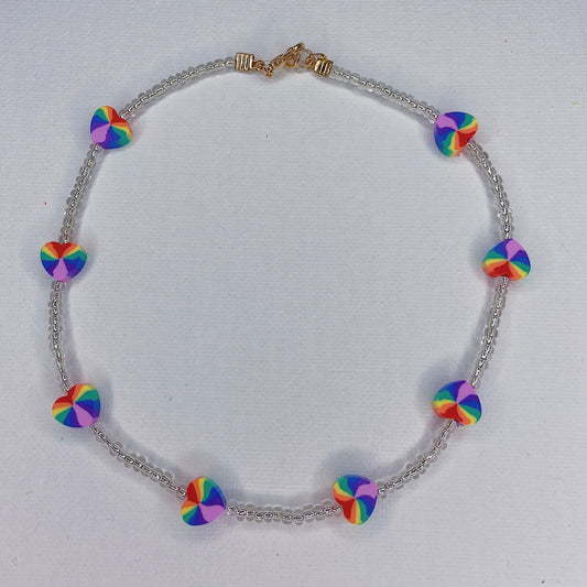 Rainbow Heart Necklace