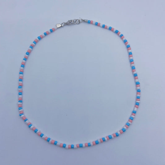 Transgender Flag Necklace