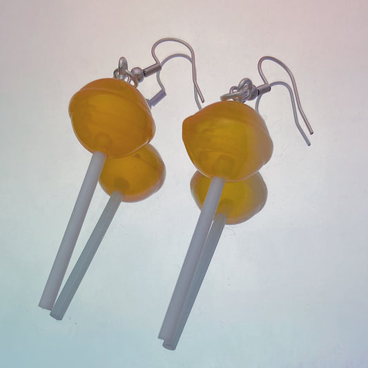 Yellow Lollipop Earrings
