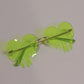 Heart Drip Glasses Green