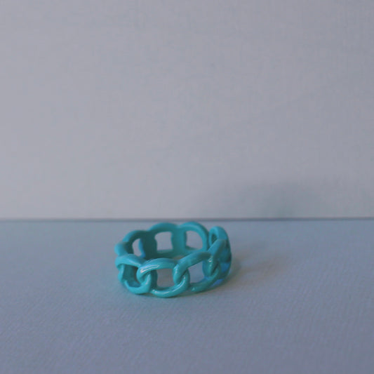 Aqua Chain Ring