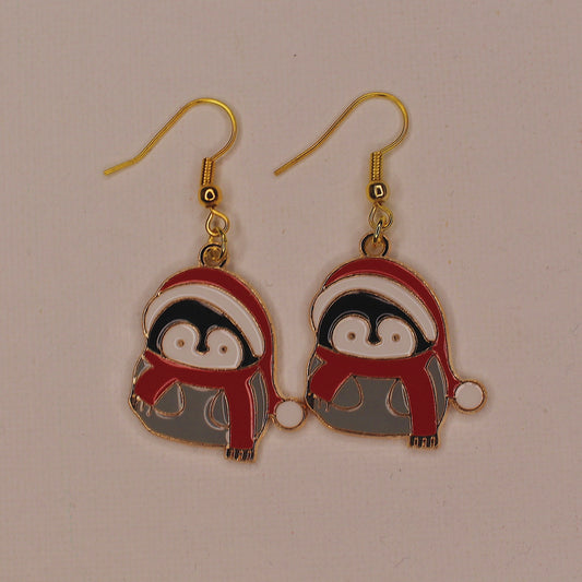 Christmas Penguin Earrings