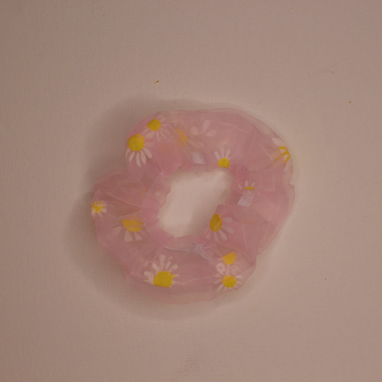 Pink Daisy Scrunchie