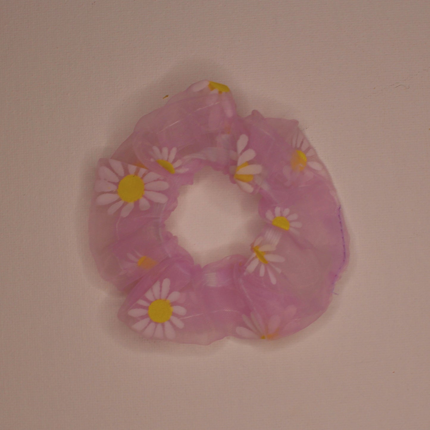 Purple Daisy Scrunchie