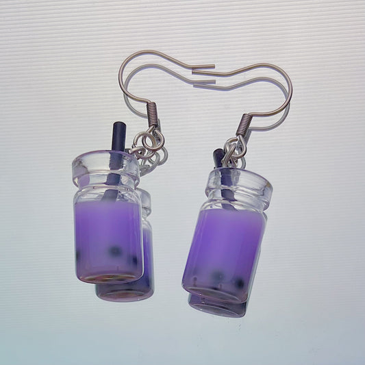 Purple Boba Earrings