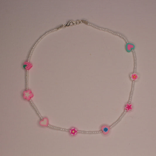 Light Pink Beaded Necklace