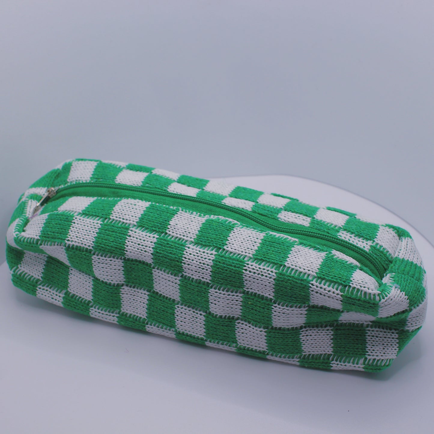 Green Checkered Pencil Case