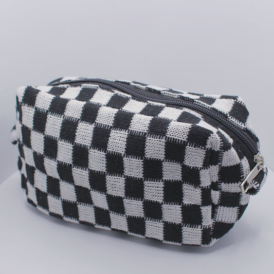 Black & White Checkered Pouch