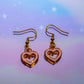 White Heart Earrings
