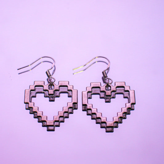 Pixel Heart Earrings