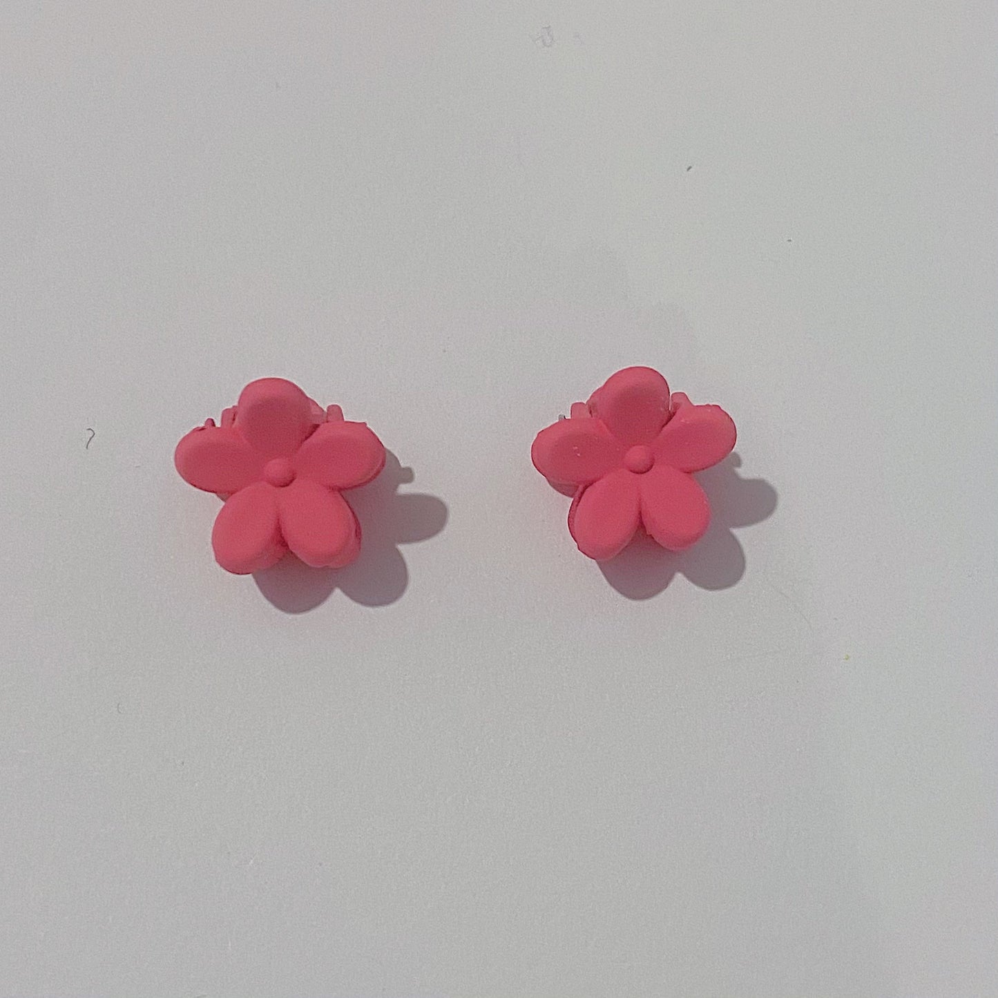 Pink Flower Hairclips