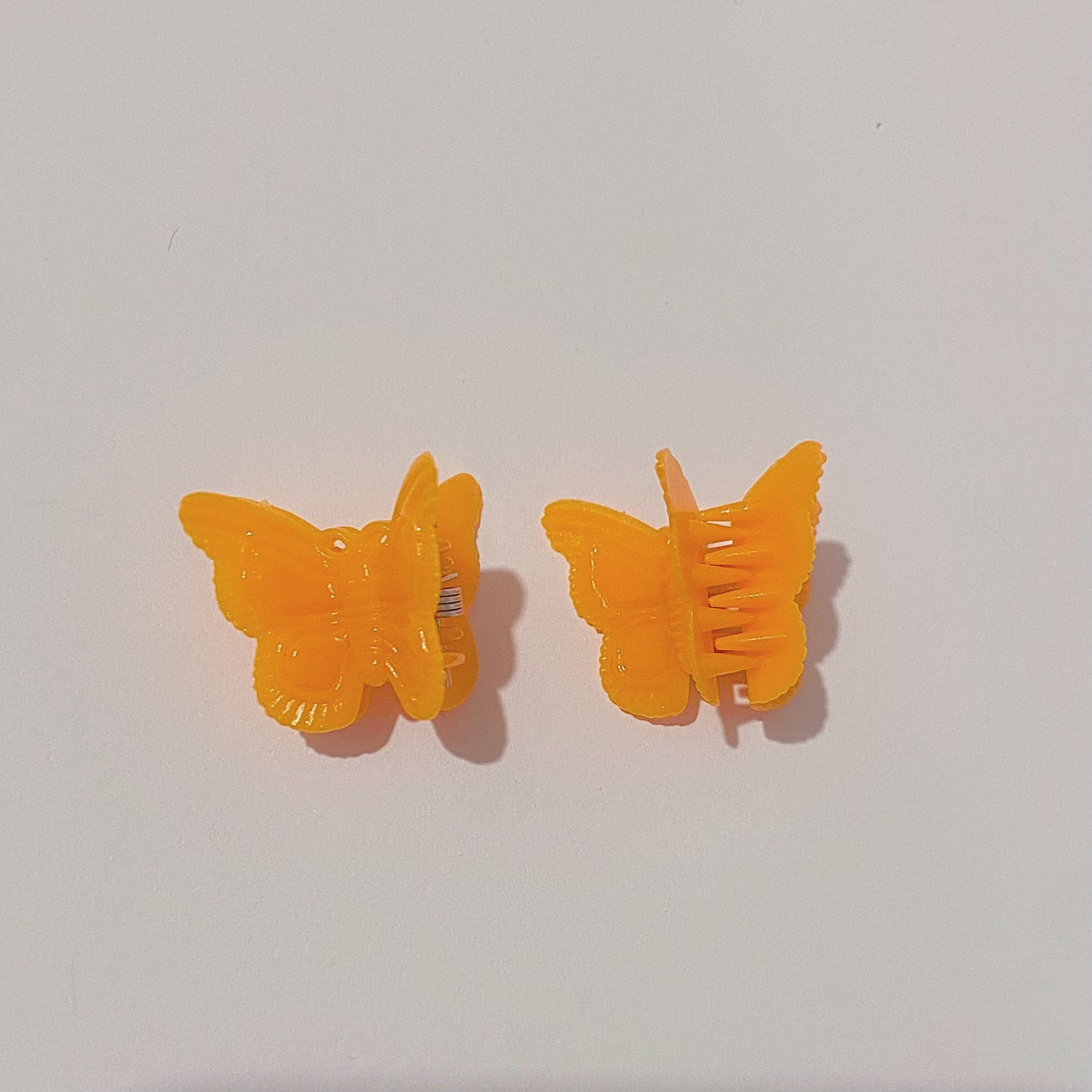 Orange Butterfly Hairclips
