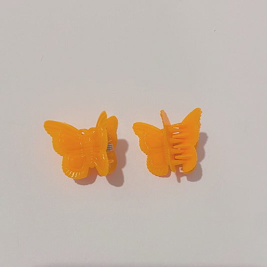Orange Butterfly Hairclips