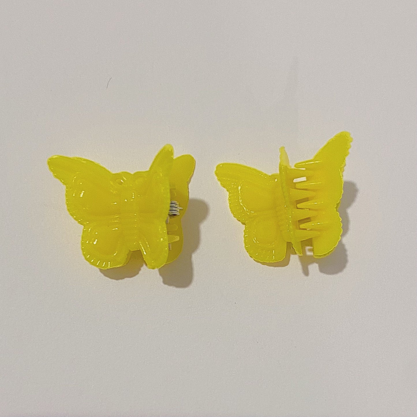 Yellow Butterfly Hairclips