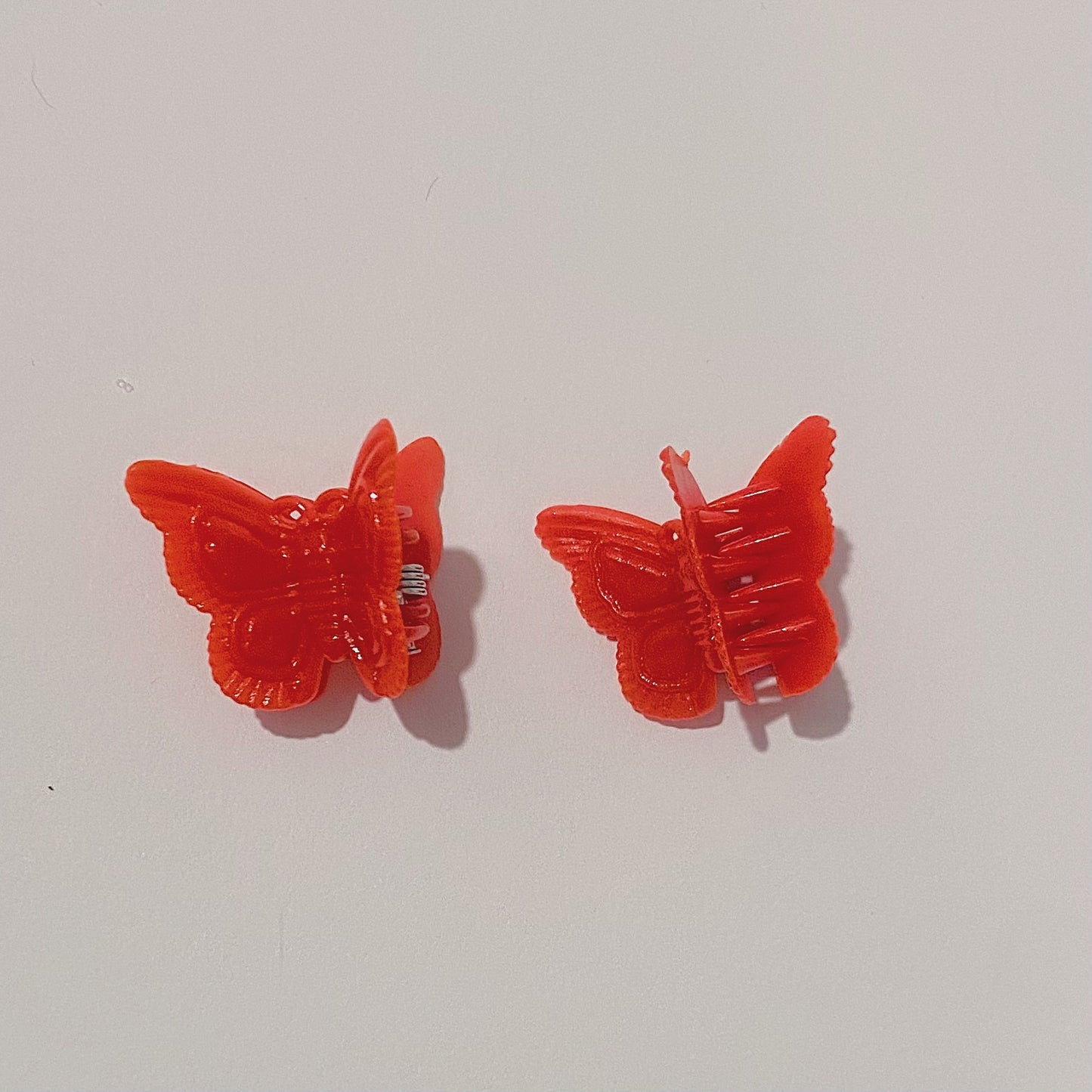 Red Butterfly Hairclips