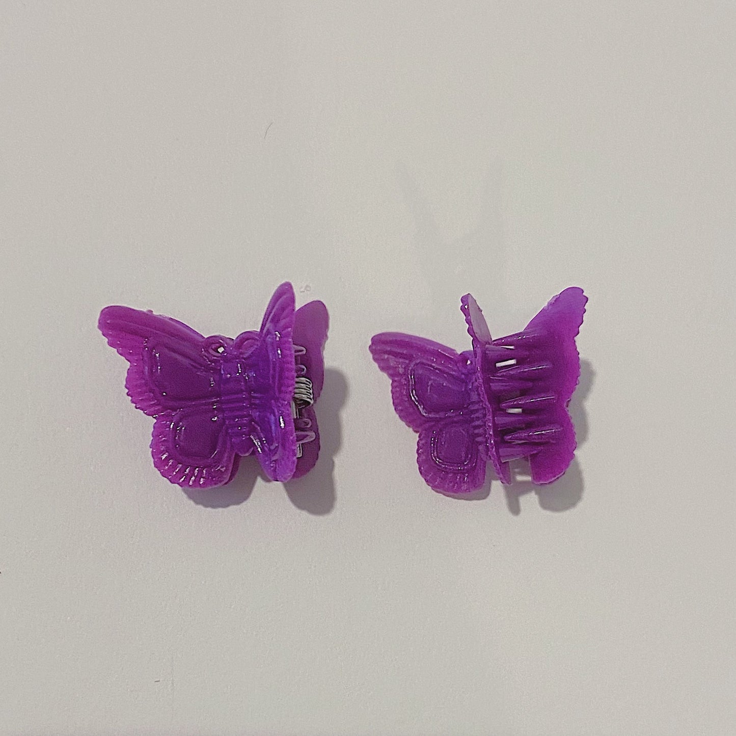 Purple Butterfly Hairclips