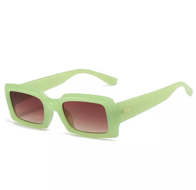 Funky Square Glasses Green