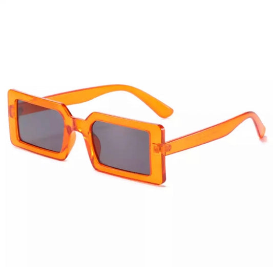 Classic Square Glasses Orange