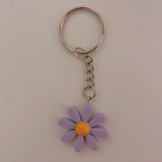 Purple Daisy Keychain