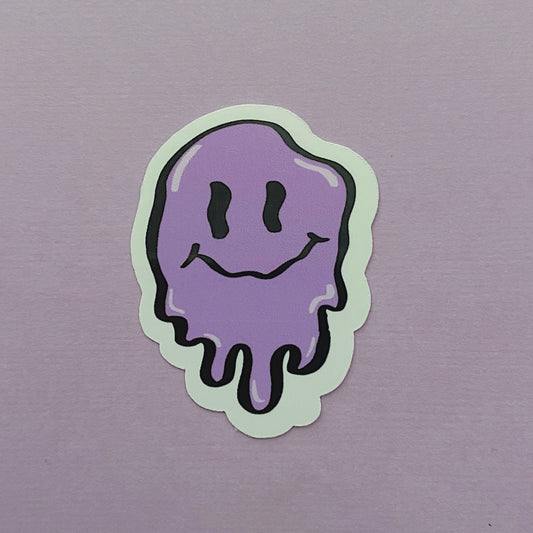 Purple Smiley Sticker