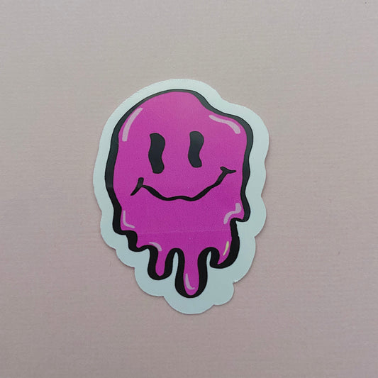 Pink Smiley Sticker