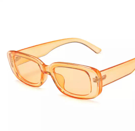 Orange Retro Square Glasses