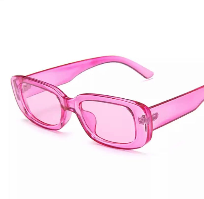 Pink Retro Square Glasses