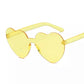 Yellow Heart Glasses