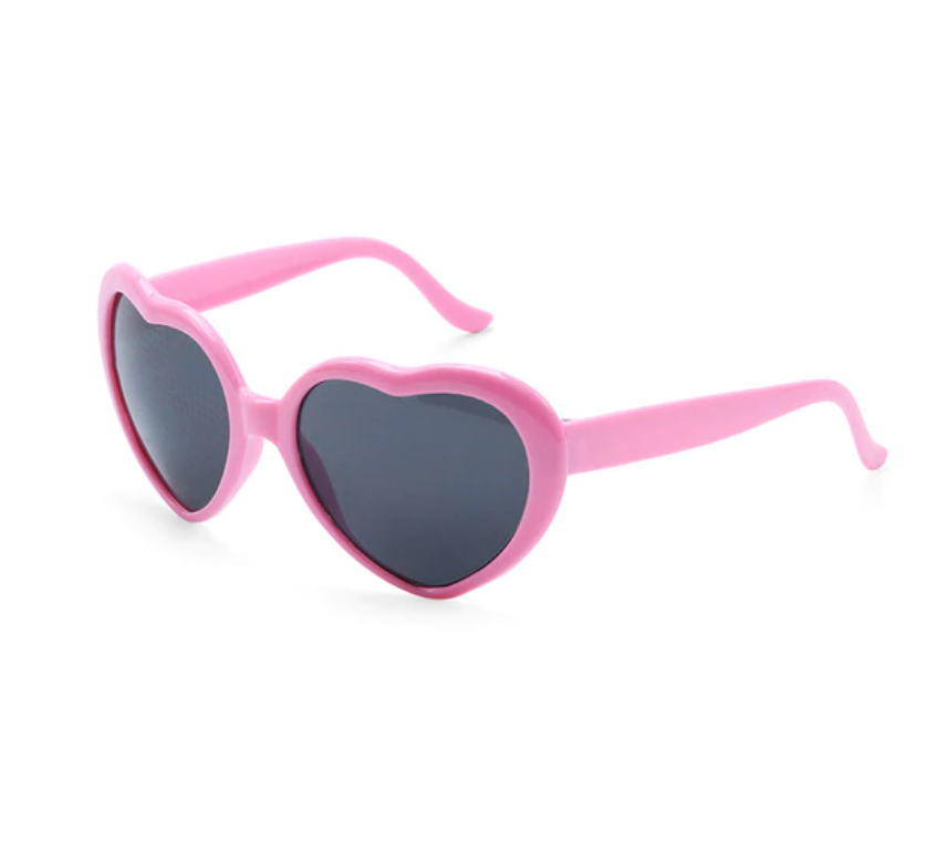 Pink Heart Diffraction Glasses