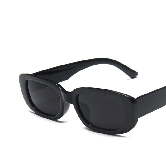 Black Retro Square Glasses