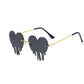 Heart Drip Glasses Black