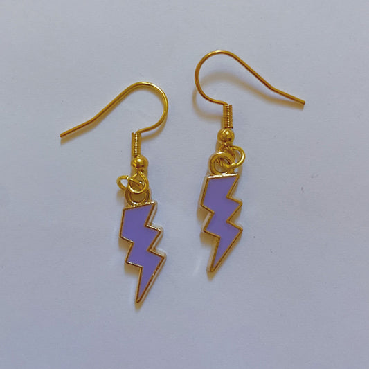 Purple Lightning Earrings